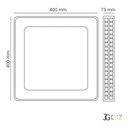 Ver imagem 5 de Plafon Sobrepor Gemini Acrílico Cristal Espelhado 40x40 24w