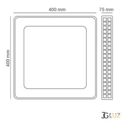 Plafon Sobrepor Gemini Acrílico Cristal Espelhado 40x40 24w - 5