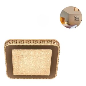 Plafon Sobrepor Gemini Acrílico Cristal Espelhado 40x40 24w