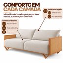 Ver imagem 5 de Sofá Living Fixo Prime 1,9m Molas Bonnel Espuma D28 - Bege