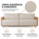 Ver imagem 6 de Sofá Living Fixo Prime 1,9m Molas Bonnel Espuma D28 - Bege