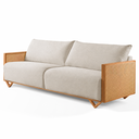 Ver imagem 2 de Sofá Living Fixo Prime 1,9m Molas Bonnel Espuma D28 - Bege