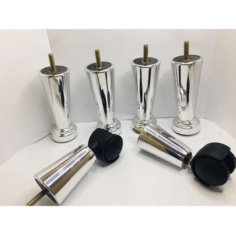 Pé Cama Box Casal Solteiro Kit 4x2 Alumínio 13cm