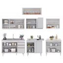 Ver imagem 6 de Armário de Cozinha Modulado de Canto 7 Peças Cp21 com Pia Inox Branco - Lumil Lumil Móveis