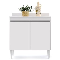 Armário de Cozinha Modulado de Canto 7 Peças Cp21 com Pia Inox Branco - Lumil Lumil Móveis - 10