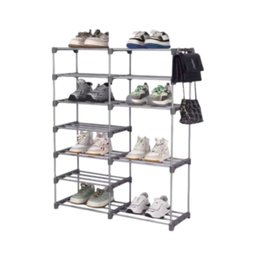 Sapateira Grande 30 Pares 12 Prateleiras Organizador Multiuso para Tenis Sapatos Quarto Estante Port - 5