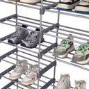 Ver imagem 3 de Sapateira Grande 30 Pares 12 Prateleiras Organizador Multiuso para Tenis Sapatos Quarto Estante Port