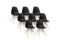 Ver mais imagens de Kit 8 Cadeiras Charles Eames Eiffel Dsw em Polipropileno com Pés de Madeira Clara Versátil e Elegant
