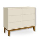 Ver imagem 4 de Quarto Bebê Berço Evolution 4 em 1 + Cômoda 6 Gaveta Areia