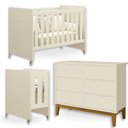 Ver imagem 1 de Quarto Bebê Berço Evolution 4 em 1 + Cômoda 6 Gaveta Areia