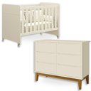Ver imagem 3 de Quarto Bebê Berço Evolution 4 em 1 + Cômoda 6 Gaveta Areia