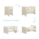 Ver imagem 2 de Quarto Bebê Berço Evolution 4 em 1 + Cômoda 6 Gaveta Areia