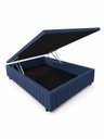 Ver imagem 2 de Cama Box Baú 138 x 188 cm, Tecido Blindado com 1cm de Espuma, 100% Madeira, Série Ouro Cor Azul