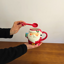 Ver imagem 4 de Caneca Decorativa de Natal - Noel - Colher - Cerâmica 700ml