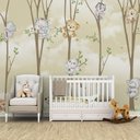 Ver imagem 4 de Papel de parede infantil safári animal para quarto de bebê M² VR52