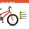 Bicicleta Max Boy Infantil Juvenil Aro 20 Aço Freio V-brake Laranja Neon - Colli Bike - 3