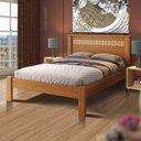 Ver imagem 1 de Cama de Casal com Estrado Reforçado com Colchão Nature Off White Pavi Jm Móveis