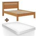 Ver imagem 2 de Cama de Casal com Estrado Reforçado com Colchão Nature Off White Pavi Jm Móveis