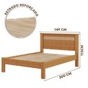 Ver imagem 4 de Cama de Casal com Estrado Reforçado com Colchão Nature Off White Pavi Jm Móveis