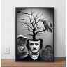 Lindo Quadro Decoração Gotica Escritor Edgar Allan Poe P6061 - 2
