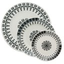 Ver imagem 1 de Kit Pratos Rasos Fundos e Sobremesa Donna Folk Oxford® Cerâmica 18 Peças