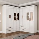 Ver imagem 1 de Closet Casal Duplo Lu 8 Portas 4 Gavetas com Espelho