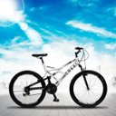 Ver imagem 2 de Bicicleta Gps Aro 26 Aço 21 Marchas Dupla Suspensão Freio V-brake Branco - Colli Bike