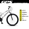 Bicicleta Gps Aro 26 Aço 21 Marchas Dupla Suspensão Freio V-brake Branco - Colli Bike - 3