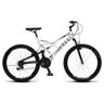 Bicicleta Gps Aro 26 Aço 21 Marchas Dupla Suspensão Freio V-brake Branco - Colli Bike - 1
