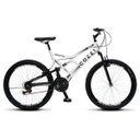 Ver imagem 1 de Bicicleta Gps Aro 26 Aço 21 Marchas Dupla Suspensão Freio V-brake Branco - Colli Bike