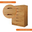 Ver imagem 3 de Cômoda para Quarto 6 Gavetas Sevilha Made Marcs Peroba