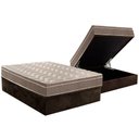 Ver imagem 1 de Cama Box Baú Casal: Colchão Espuma D33 Paropas / EP Confort Ultra Firme + Base CRC Suede Brown(