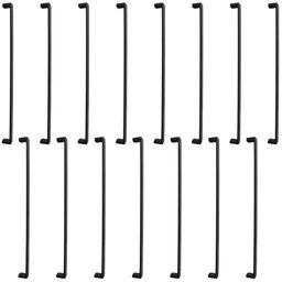 Kit 15 Puxadores Alça Preto Fosco 35,5cm Zamac Móveis Armários Piauí Torralba - 1