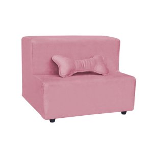 Escada Pet 2 Degraus para Cachorros Almofadada em Veludo Várias Cores Rampa Brinde Pet Luxo Conforto