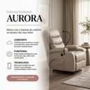 Ver imagem 5 de Poltrona Papai Reclinável Elevação Elétrica Aurora Sintético PU C01- D'Rossi