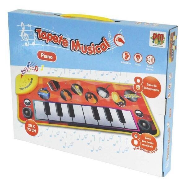 Tapete Musical Piano Educativo Infantil com 8 Sons 73x29cm - 2