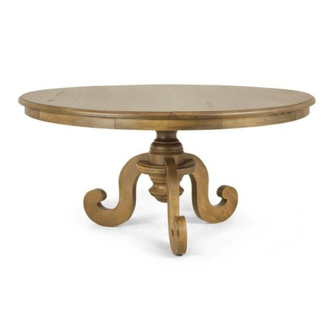 Mesa Redonda 8 lugares Madeira Maciça 160cm - Phil