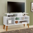 Ver imagem 6 de Rack Bancada para Tv de até 42" 2 Prateleiras Lynne Branco