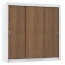 Ver imagem 3 de Guarda Roupa Casal Madesa Lyon Plus 3 Portas de Correr 4 Gavetas - Branco/rustic