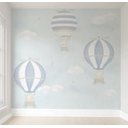 Ver imagem 1 de Papel de parede balão azul menino para quarto de bebê infantil M² PP98