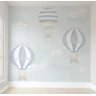 Papel de parede balão azul menino para quarto de bebê infantil M² PP98 - 1