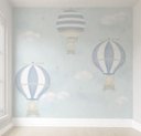 Ver imagem 1 de Papel de parede balão azul menino para quarto de bebê infantil M² PP98