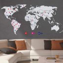 Ver imagem 2 de Adesivo de Parede Mapa-Múndi com Marcadores-Grande 215x100cm