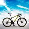 Bicicleta MTB Aro 29 Quadro 21 Alumínio 21 Marchas Freio Mecânico Vega Preto/Amarelo - Spaceline - 2