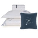 Ver imagem 2 de Jogo de Cama Casal 200 Fios Dora 5 Peças - Karsten Estampado