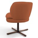 Ver imagem 4 de Kit 2 Poltronas Decorativas Melissa Base Xis Giratória B-262 Veludo Telha - Domi