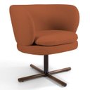 Ver imagem 2 de Kit 2 Poltronas Decorativas Melissa Base Xis Giratória B-262 Veludo Telha - Domi