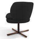 Ver imagem 4 de Kit 2 Poltronas Decorativas Melissa Base Xis Giratória B-300 Veludo Preto - Domi