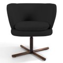 Ver imagem 3 de Kit 2 Poltronas Decorativas Melissa Base Xis Giratória B-300 Veludo Preto - Domi