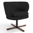 Ver imagem 2 de Kit 2 Poltronas Decorativas Melissa Base Xis Giratória B-300 Veludo Preto - Domi